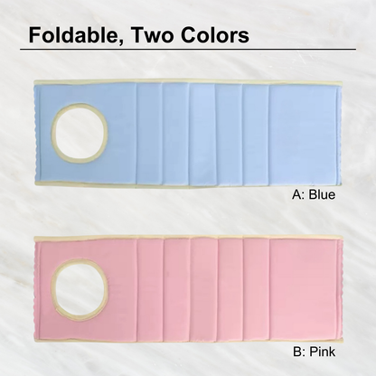 Foldable small pet tunnel available in blue and pink, easy to store